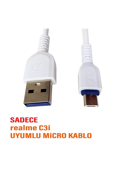 realme C3i Şarj Kablosu Micro - Resim 2