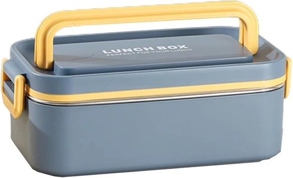 304 Paslanmaz Çelik Öğle Yemeği Kutusu Çift Bölmeli Öğle Yemeği Kutusu Ofis Çalışanları, Öğrenciler Bej Tek Katmanlı - 10