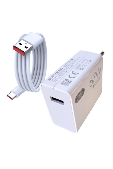 Mi 13 - 13T - 13 Lite Uyumlu 67W Turbo Hızlı Şarj Aleti ve Kablosu - Resim 3