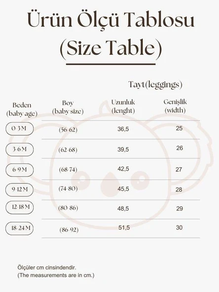 3lü Bebek Fitilli Kız Tayt Model 4 - Resim 3