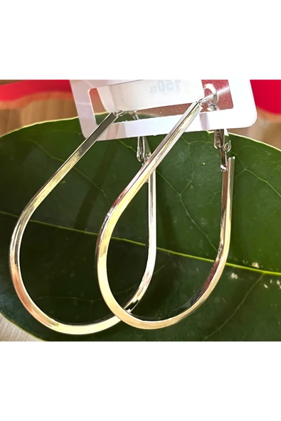 Monalisa Home Gümüş Renk Lüks Gösterişli  Küpe