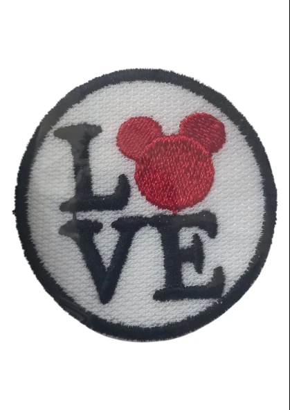 Aplike Ütü İle Yapışan Love Pati Arma 4 cm ürün görseli