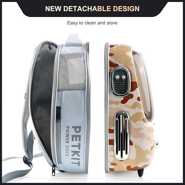 PETKIT BREEZY 2 SMART CAT CATRIER DESERT CAMO - 6