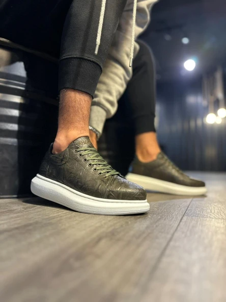 Knack Yüksek Taban Günlük Ayakkabı 044 Haki (Desenli) ürün görseli