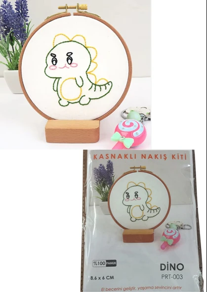 Nakış Kitleri Kasnaklı 8.6 X 6 cm Dino ürün görseli