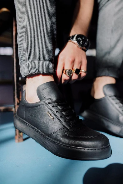 Knack Günlük Ayakkabı 666 Siyah (Siyah Taban) - Resim 4