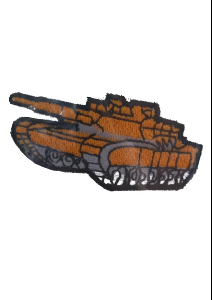 Aplike Ütü İle Yapışan Tank Turuncu Arma 4x3 cm ürün görseli
