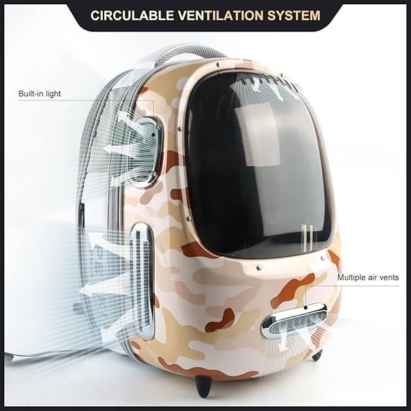 PETKIT BREEZY 2 SMART CAT CATRIER DESERT CAMO - 3