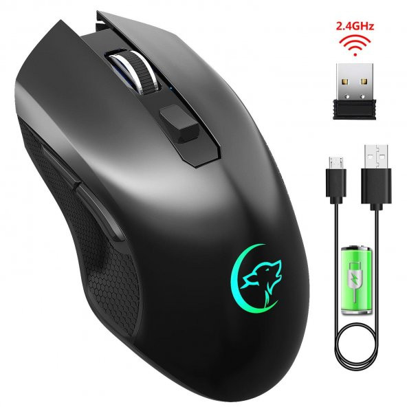 Valkyrie 6 Tuşlu Şarjlı Sessiz 2400DPI Kablosuz Gaming Mouse