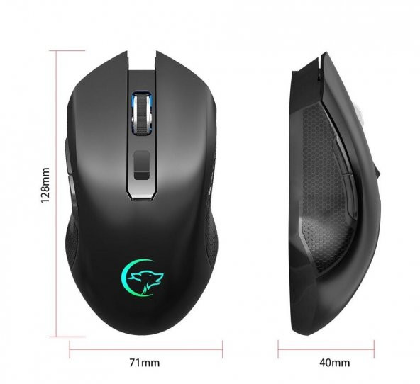 Valkyrie 6 Tuşlu Şarjlı Sessiz 2400DPI Kablosuz Gaming Mouse - 6