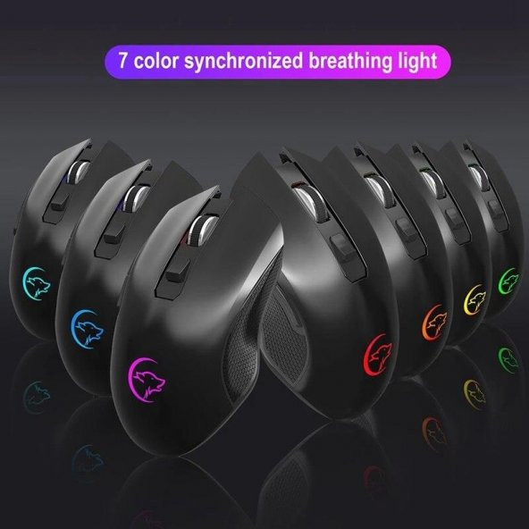 Valkyrie 6 Tuşlu Şarjlı Sessiz 2400DPI Kablosuz Gaming Mouse - 7