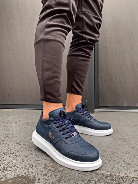 Knack Yüksek Taban Günlük Ayakkabı 040 Lacivert - Resim 2