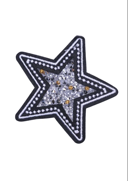 Aplike Ütü İle Yapışan Taşlı Yıldız Arma 5 cm ürün görseli