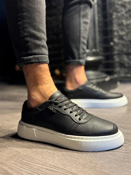 Knack Günlük Ayakkabı 222 Siyah (Beyaz Taban) - Resim 3