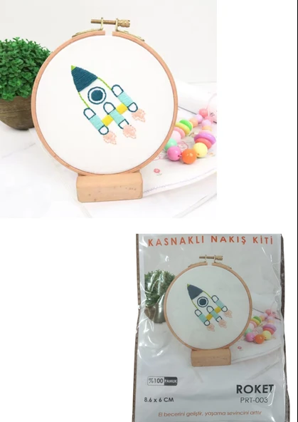 Nakış Kitleri Kasnaklı 8.6 X 6 cm Roket ürün görseli