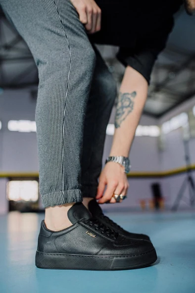 Knack Günlük Ayakkabı 666 Siyah (Siyah Taban) - Resim 2