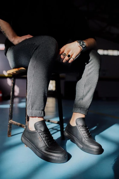 Knack Günlük Ayakkabı 666 Siyah (Siyah Taban) - Resim 6