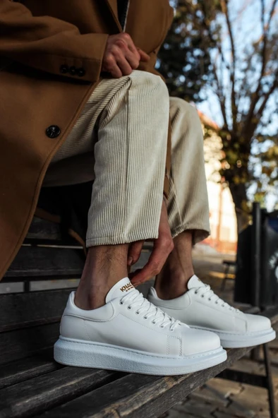 Knack Yüksek Taban Günlük Ayakkabı 044 Beyaz - Resim 4