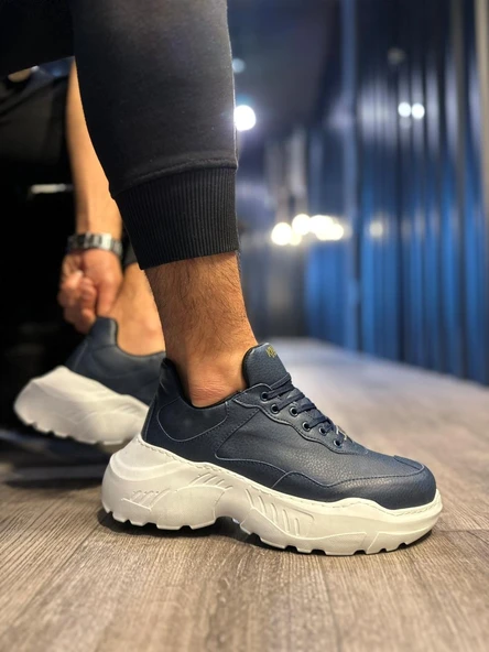 Knack Yüksek Taban Günlük Ayakkabı N75 Lacivert - Resim 2