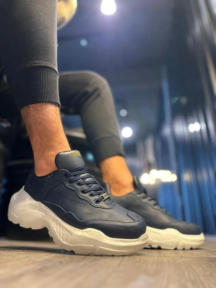 Knack Yüksek Taban Günlük Ayakkabı N75 Lacivert - Resim 4