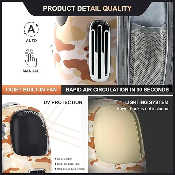 PETKIT BREEZY 2 SMART CAT CATRIER DESERT CAMO - 5