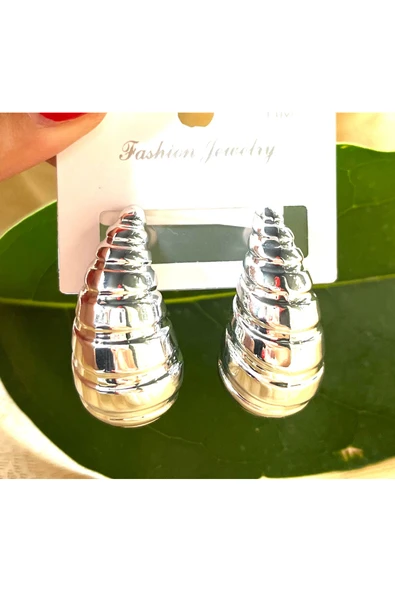 Monalisa Home Gümüş Renk Lüks Gösterişli Damla Model Küpe ürün görseli