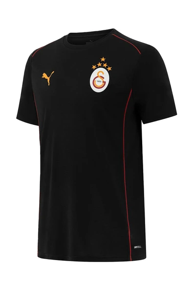 Galatasaray Orijinal Lisanslı Sıfır Yaka Siyah Antrenman 5 Yıldızlı T-Shirt Gs Aslan Baskılı Hediyelik Ahşap Kutulu - Resim 5