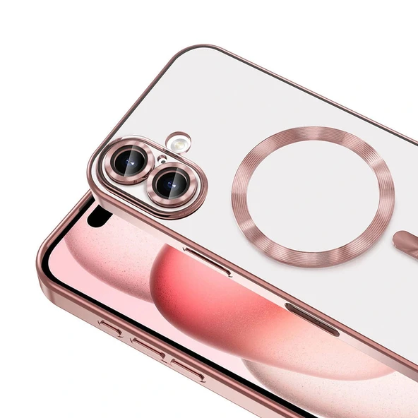 iPhone 16 Kılıf Kamera Korumalı M-safe Wireless Şarj Özellikli Demre Kapak - Resim 3