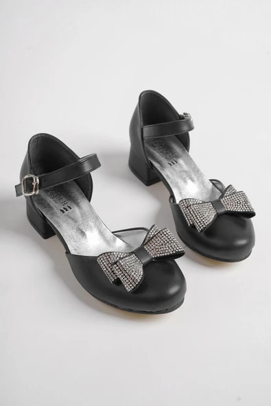 Fiyonklu Karnıyarık Kız Çocuk Abiye Ayakkabı - 11