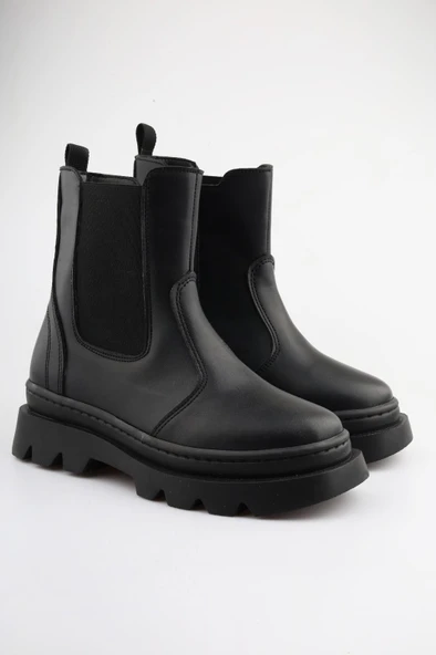 Yüksek Taban Lastikli Fermuarlı Çocuk Bot