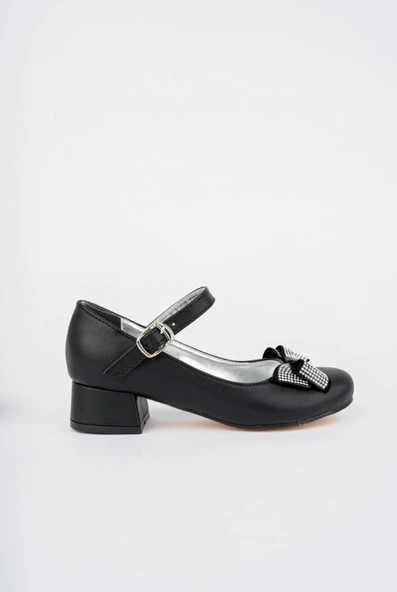 Fiyonklu Taşlı Kız Çocuk Abiye Ayakkabı - 5