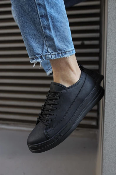 Knack Sneakers Ayakkabı 010 Siyah (Siyah Taban) - 2
