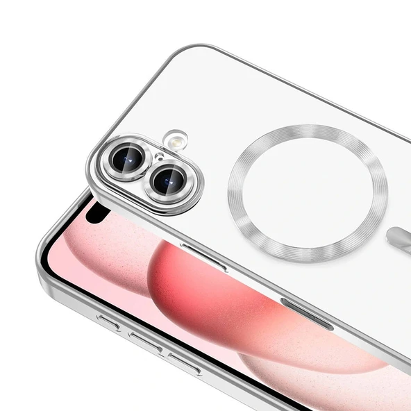 iPhone 16 Kılıf Kamera Korumalı M-safe Wireless Şarj Özellikli Demre Kapak - Resim 6