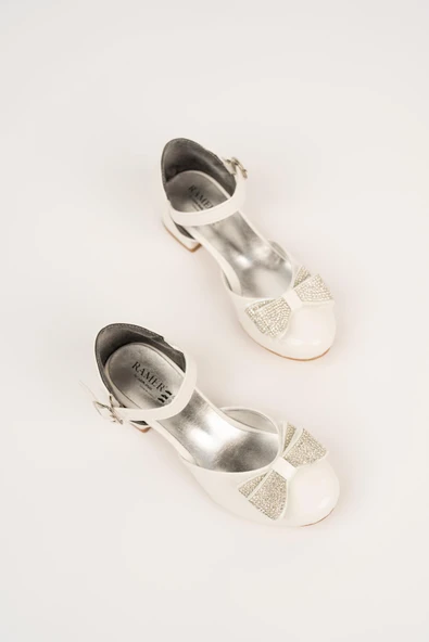 Taşlı Kurdeleli Kız Çocuk Babet - 12