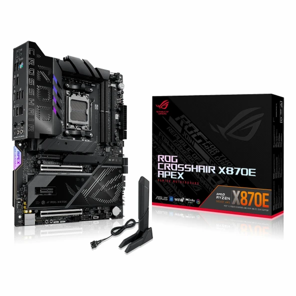 Asus ROG Crosshair X870E Apex DDR5 (9600MHz)OC M.2 USB-C PCIe 5.0 AM5 ATX Anakart ürün görseli 1