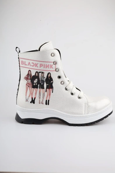 Sedef BlackPink Fermuarlı Kız Çocuk Botu - 2