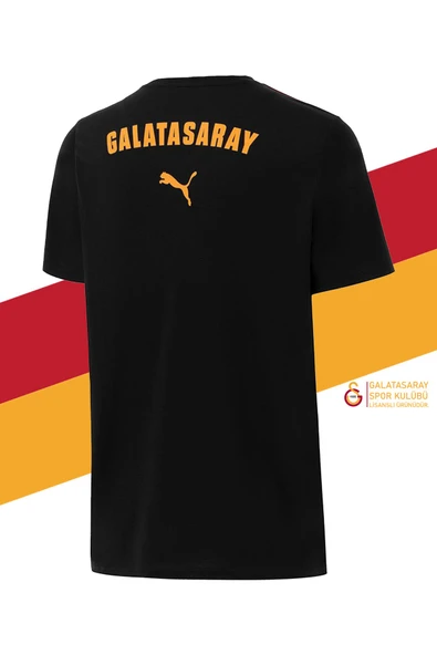 Galatasaray Orijinal Lisanslı Sıfır Yaka Siyah Antrenman 5 Yıldızlı T-Shirt - 3