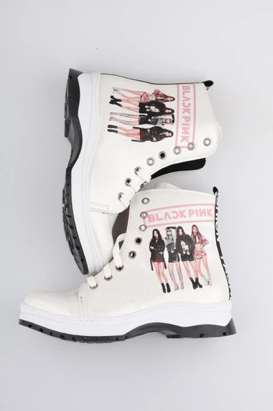 Sedef BlackPink Fermuarlı Kız Çocuk Botu
