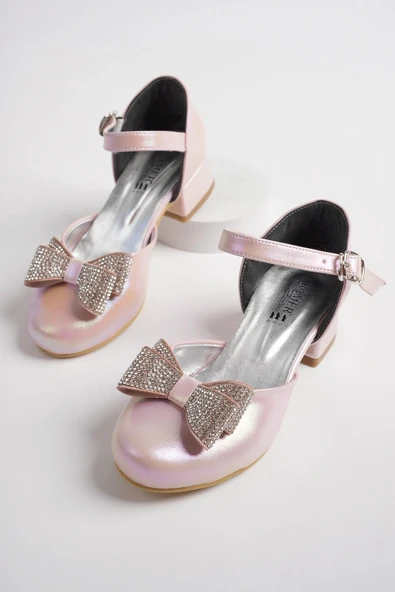 Fiyonklu Karnıyarık Kız Çocuk Abiye Ayakkabı - 9