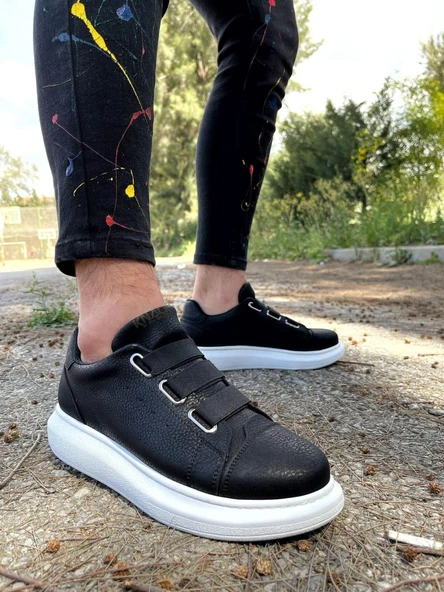 Knack Sneakers Ayakkabı 889 Siyah (Beyaz Taban) - Resim 5