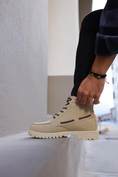 Knack Yüksek Taban Ayakkabı B-020 Taş - Resim 6