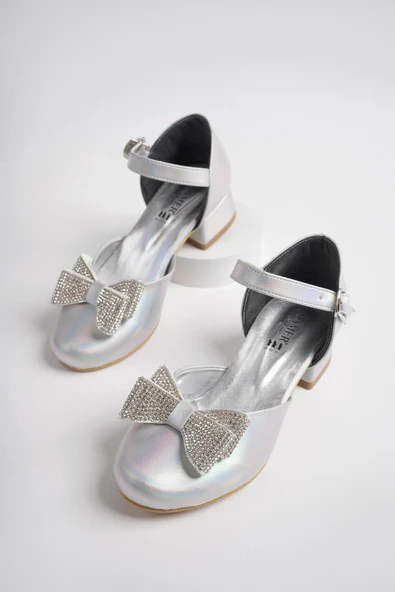 Fiyonklu Karnıyarık Kız Çocuk Abiye Ayakkabı - 4