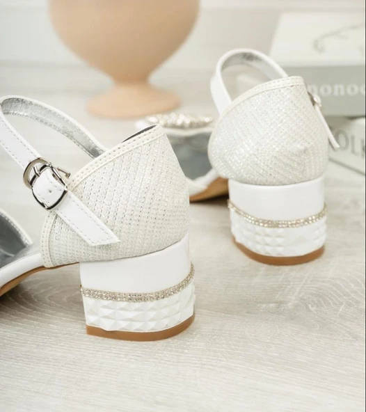 Sedef Simli Taşlı Kız Çocuk Abiye - 2