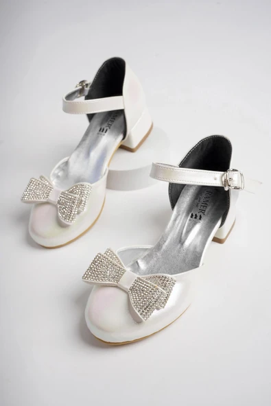 Fiyonklu Karnıyarık Kız Çocuk Abiye Ayakkabı - 3