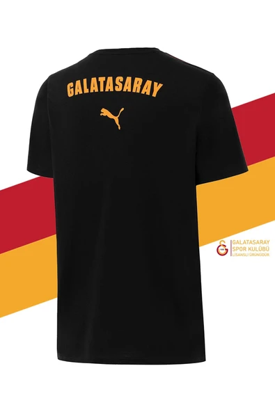 Galatasaray Orijinal Lisanslı Sıfır Yaka Siyah Antrenman 5 Yıldızlı T-Shirt + Şal Kaşkol Set Hediyelik Ahşap Kutulu - 5