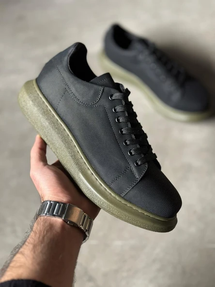 Knack Yüksek Taban Günlük Ayakkabı Tırtıklı 041 Siyah - Resim 4