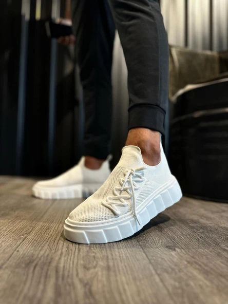 Knack Yüksek Taban Günlük Ayakkabı 1025 Beyaz - Resim 2