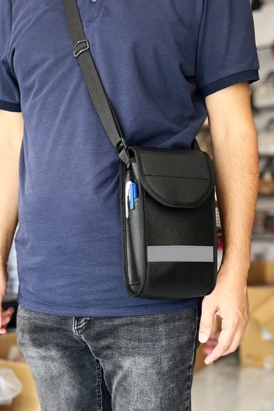 2 Adet Pos Cihazı Çantası Yazar Kasa Taşıma Çantası Suni Deri Su Geçirmez - Resim 2