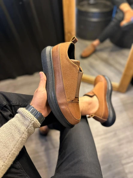 Knack Sneakers Ayakkabı 911 Taba (Siyah Taban) - Resim 2