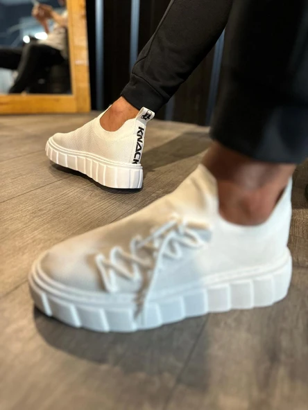 Knack Yüksek Taban Günlük Ayakkabı 1025 Beyaz - Resim 3